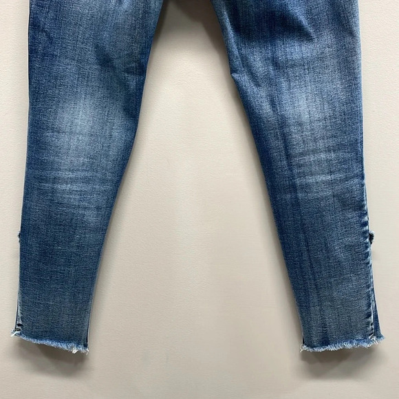 Coco + Carmen OMG Pull On Skinny Ankle Crossover Fringe Hem Jeans S - Picture 7 of 16